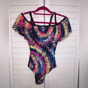 Off Shoulder One Piece Swim Suit